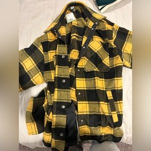Flannel trench coat NWT size Medium
